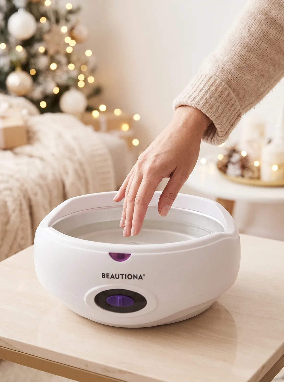 Bloom Spa with Green Olives – dárková wellness sada s parafínovou vanou a kosmetickým voskem s vůní zelených oliv