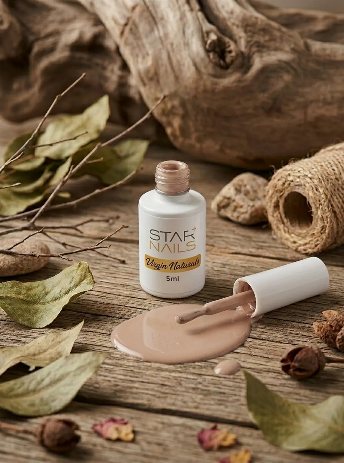 Karamelově hnědý gel lak Gel Polish Virgin Naturals 008 Tobacco