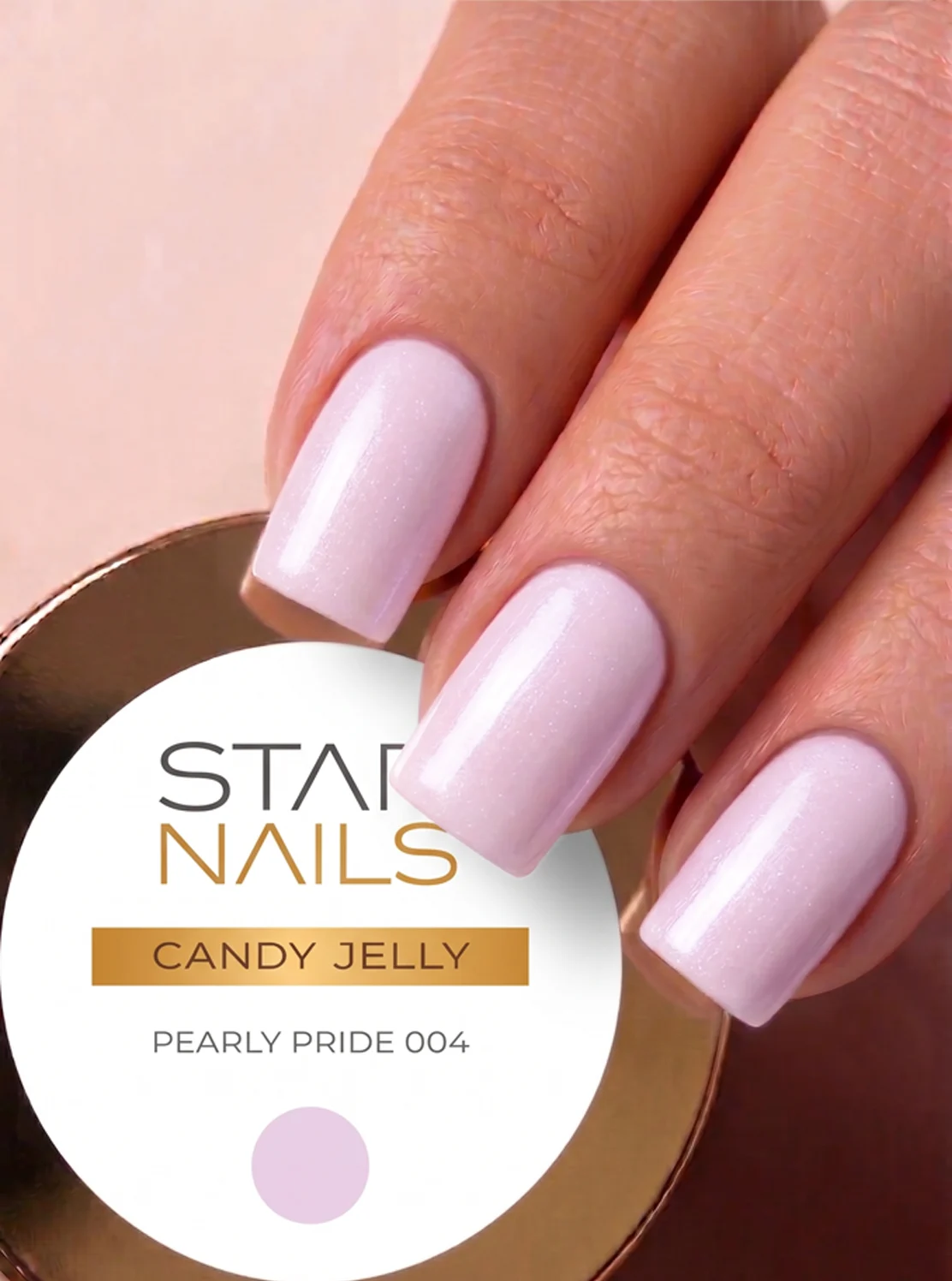 UV LED Gel Candy Jelly 004 Pearly Pride perleťově růžový stavební gel na nehtech