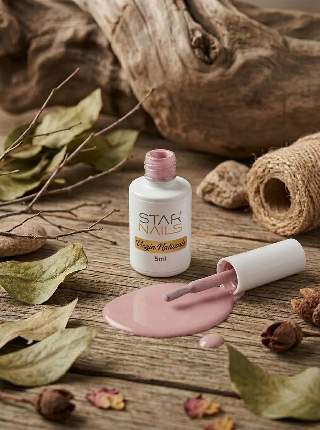 Tlumeně růžový gel lak Gel Polish Virgin Naturals 005 Begonia