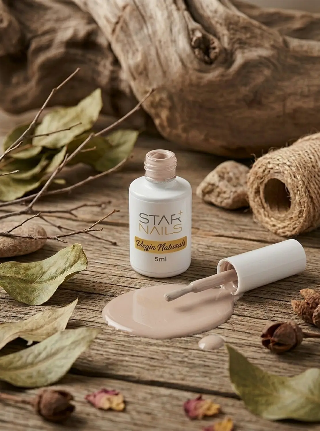 Teplo béžovo hnedý gél lak Gel Polish Virgin Naturals 009 Iris