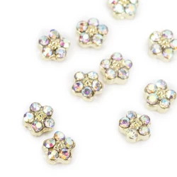 Balenie 3D kovových ozdôb Rainbow Petal