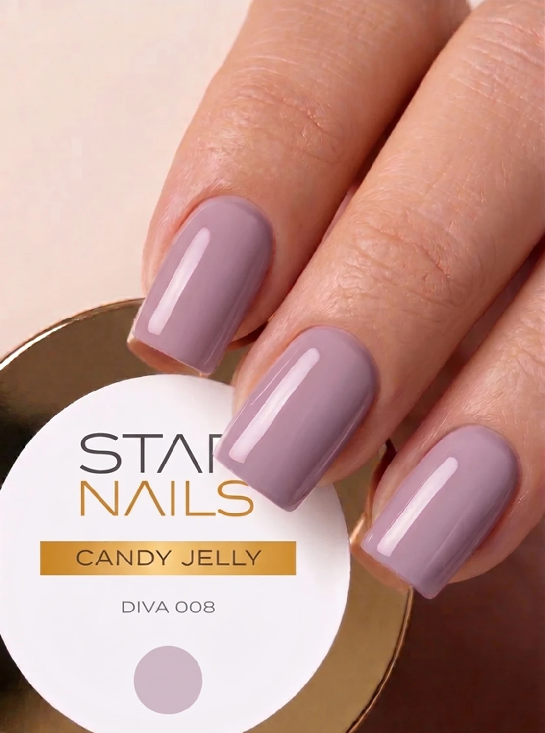 UV LED Gel Candy Jelly 008 Diva starorůžový stavební gel na nehtech