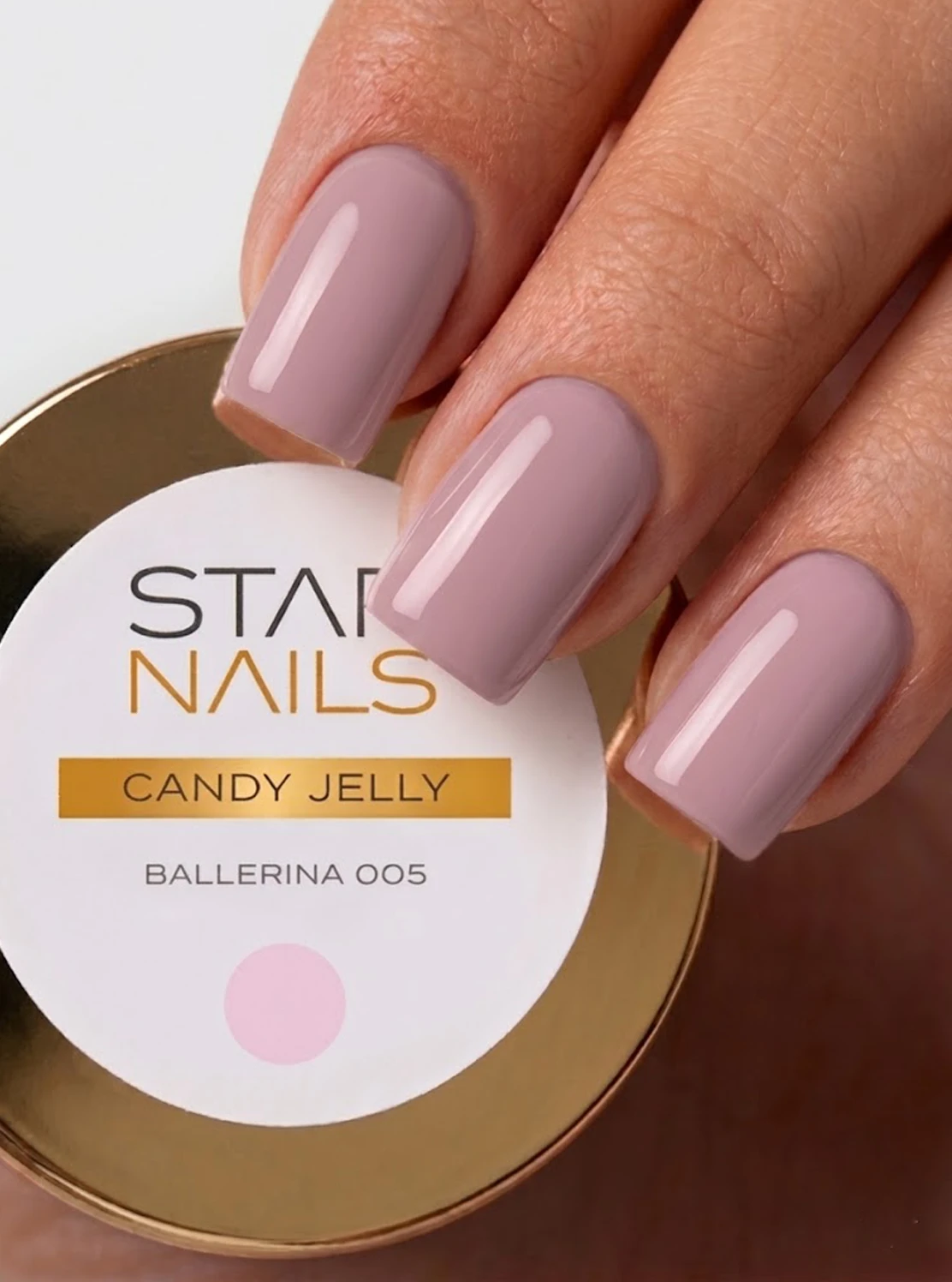 UV LED Gel Candy Jelly 005 Ballerina tlmene ružový stavebný gel na nechtoch