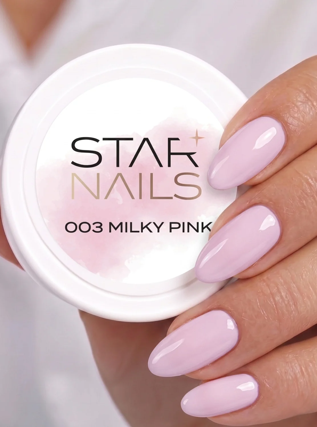 UV LED Builder Gel Thixotropy 003 Milky Pink mléčně růžový stavební tixotropní gel