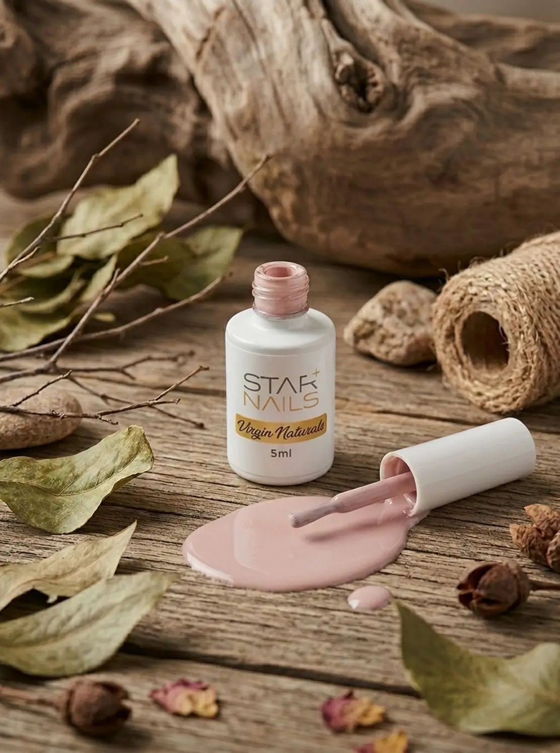 Púdrovo ružový gél lak Gel Polish Virgin Naturals 002 Blossom
