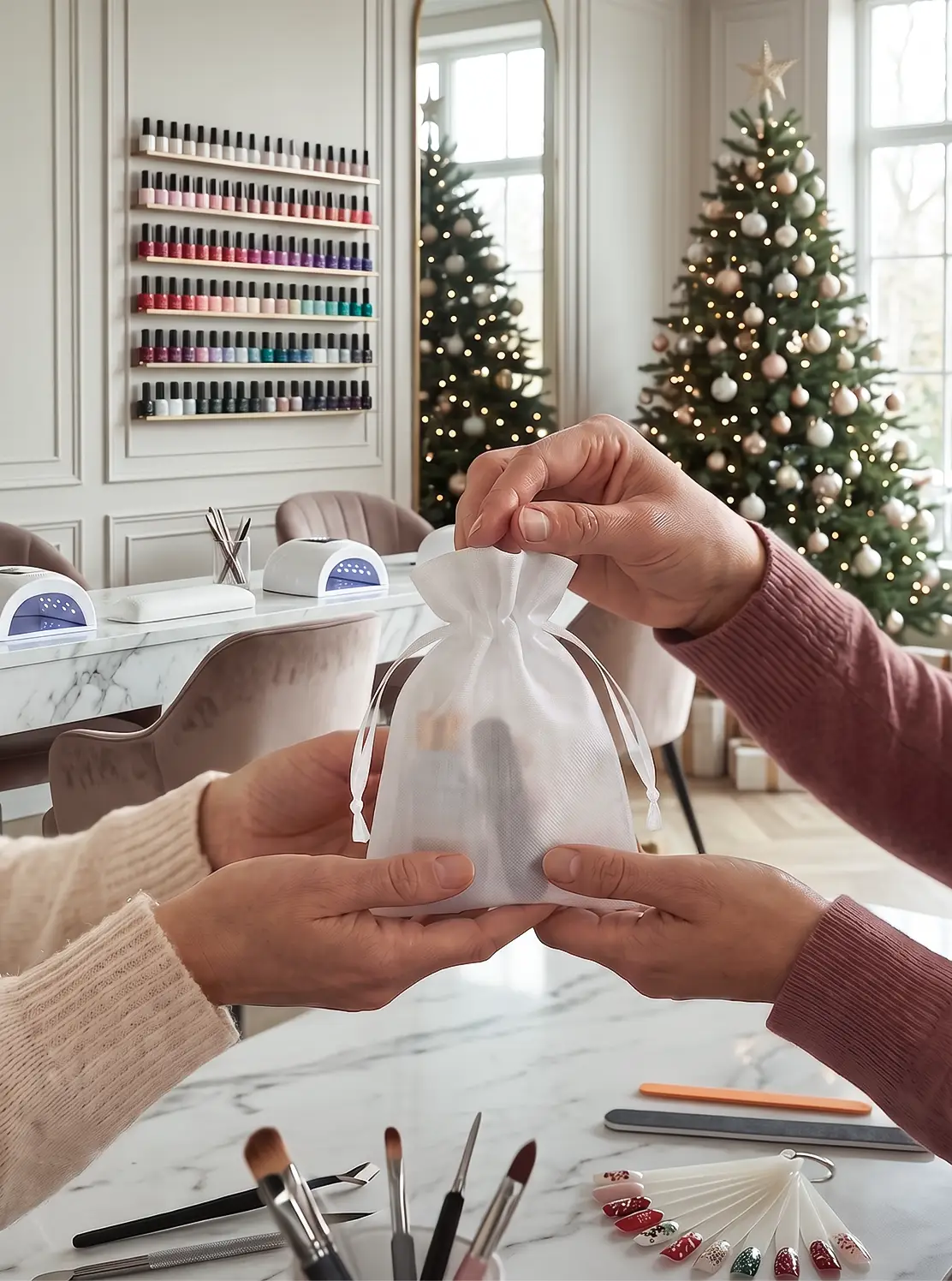 Christmas Time Gift Set 10ks vánoční dárkové sety s olejíčkem na nehty a mini pilníčkem