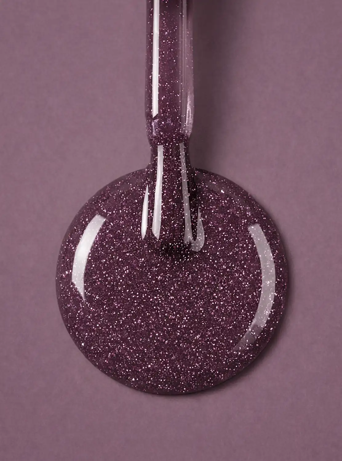 Mauve růžový gel lak Flashing Lights 001 Popstar s reflexním růžovým třpytem